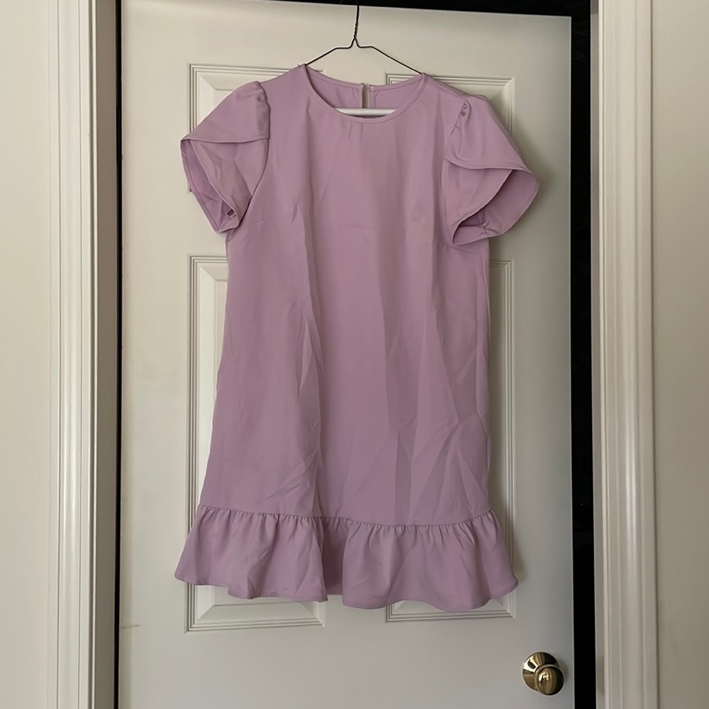 Lavender Tulip Sleeve Dress